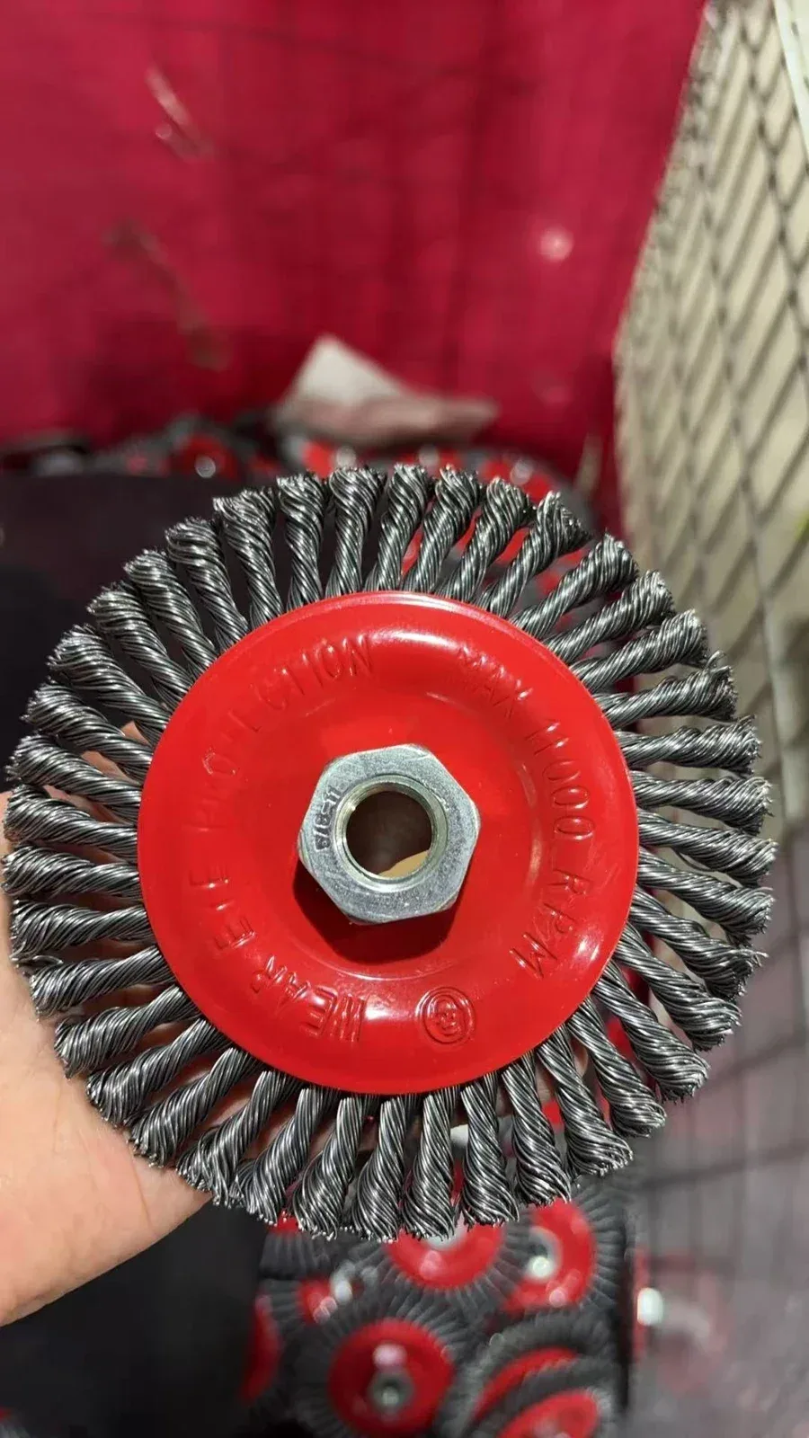 Wheel Brushes, Knotted Wire