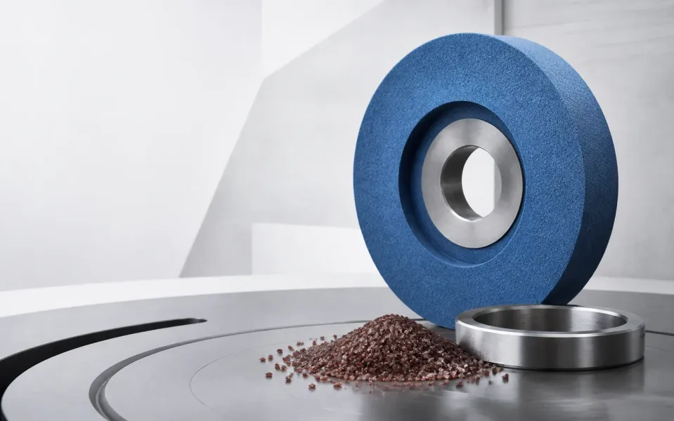 Precision grinding wheel and abrasive grains